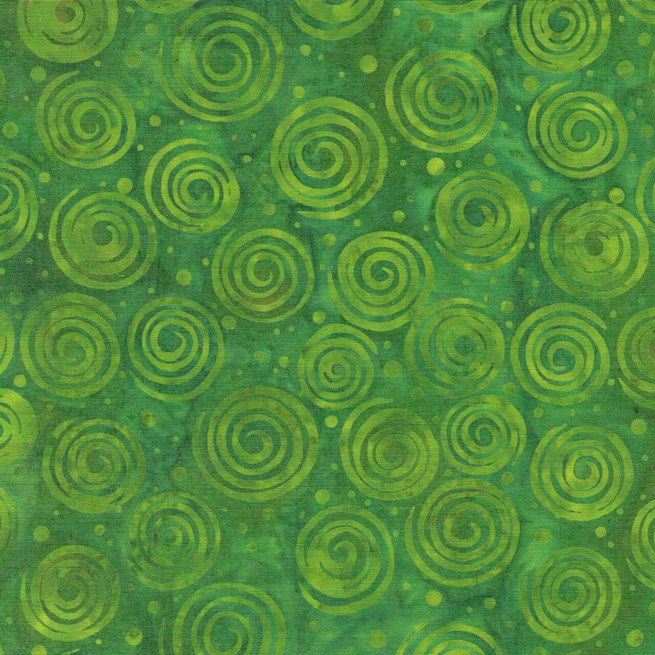 Fabric Lumin Green Apple Spiral Dots Spooktacular Island Batiks by the Quarter Yard 122464633